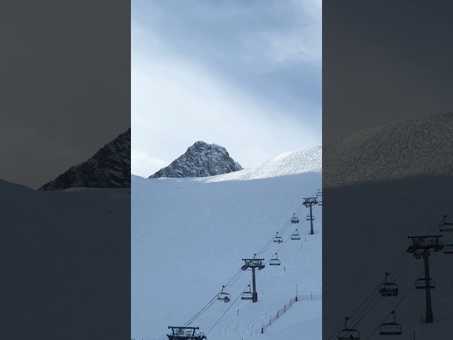 Tignes in the morning- French Alps 2025   #france #snow #travel #ski #alps #mountains