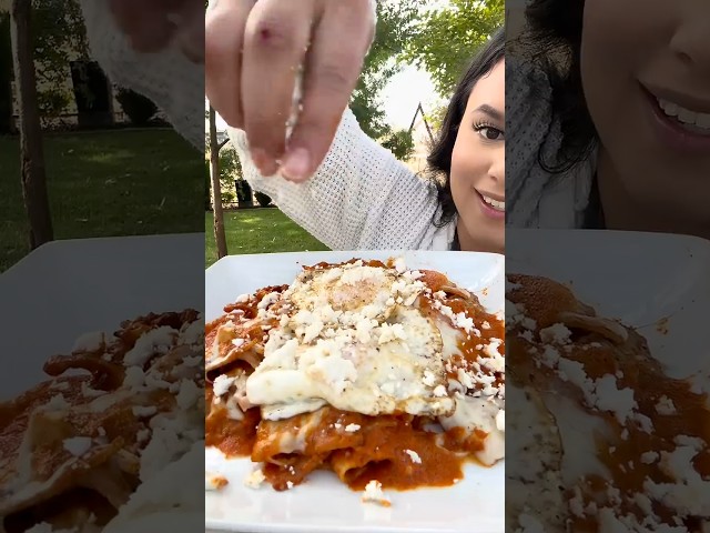 Karina whipped up these mouthwatering Chilaquiles Rojos!