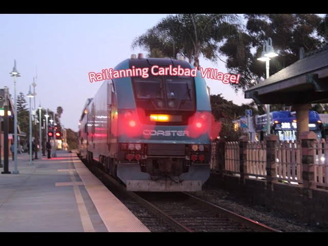 (2/17/2025) Carlsbad Village Railfanning (Feat. 90+ mph Surfliners, Coaster, Hornshows)