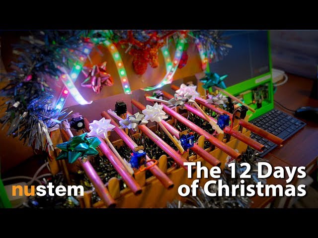 @NUSTEMxmas robot glockenspiel   The 12 Days of Christmas