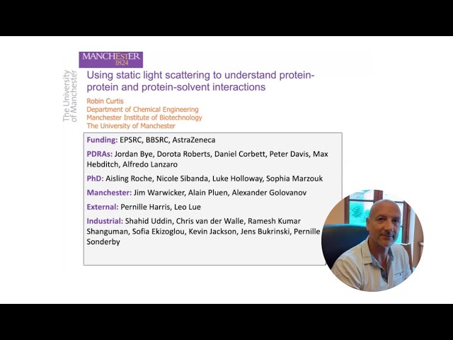 Static light scattering to understand protein-protein & protein-solvent interactions w/ Robin Curtis