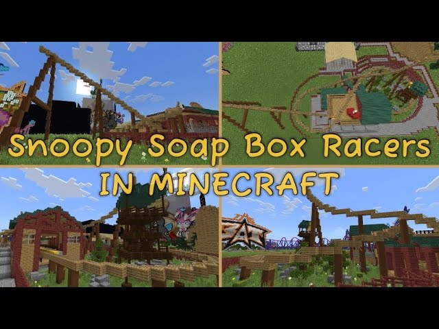 Snoopy Soap Box Racers from Kings Island IN MINECRAFT!!