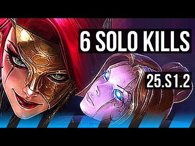 KATARINA vs ORIANNA (MID) | 6 solo kills, 12/3/11 | KR Master | 25.S1.2