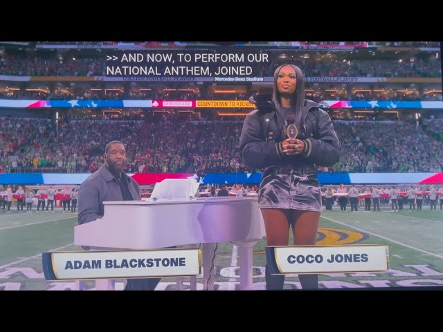 Adam Blackstone and Coco Jones - Performed US National Anthem - National Championship 2025