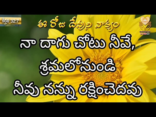 Daily Bible verse in Telugu | Devuni vagdhanam | nakaapari tv