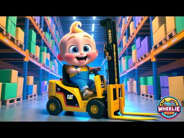 Forklift Truck Cartoon for Kids & Toddlers | with Forklift Song