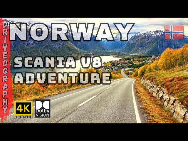 Norwegian Fall Driveography: Scania V8 Adventure through Enchanting Landscapes