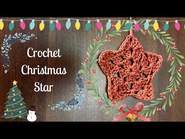 How to Crochet Granny star Christmas tree Ornament ⭐️ Christmas crochet | Crochet For Beginners