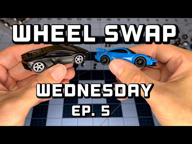 Hot Wheels Wheel Swap Wednesday Episode #5! How to wheel swap without drilling! Lamborghini,Porsche!