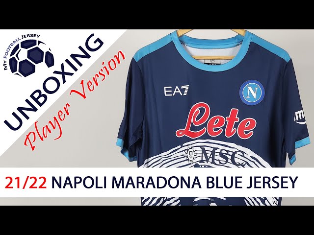 Kitgg1 21/22 Napoli Maradona Dark Blue Jersey (Player Version) Unboxing Review