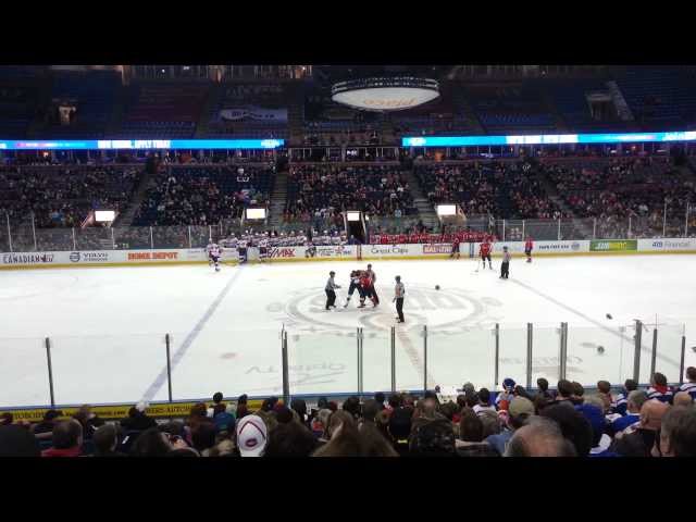 Oil Kings Vs. Hurricanes (01/27/13) Griffin Reinhart Vs. Jaimen Yakubowski