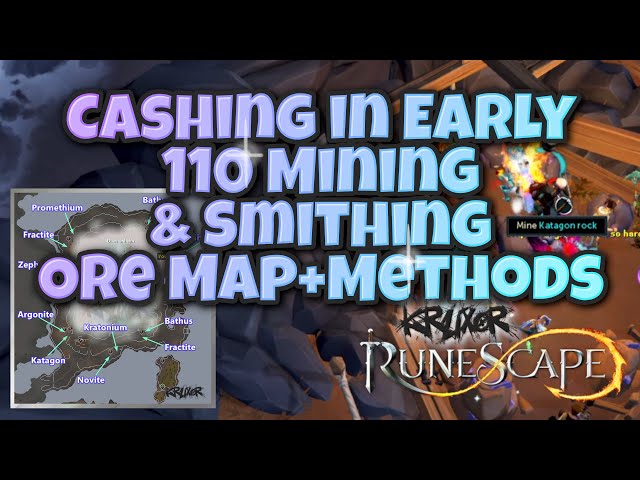 Cashing in Early 110 Mining and Smithing + Ore Map + Methods + Selling - Runescape 3