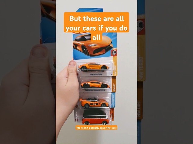 Did you do all? #cars #toys #fyp #viralvideo #hotwheels #orange #shorts #subscribe #pokemon #cool