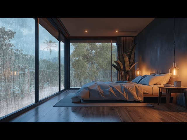 Heavy Rain & Thunder Sounds for Insomnia🌧️Fall Asleep Fast with Nature’s Healing Sleep Therapy