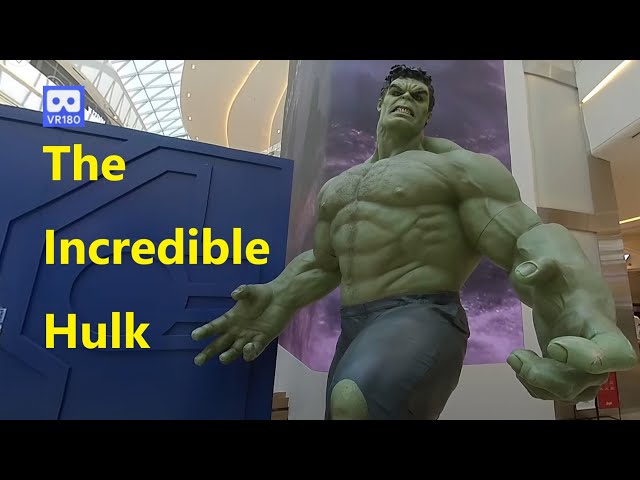 3D 180VR 4K the Incredible Hulk at Avengers Marvel Toy Shop