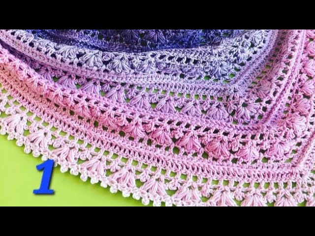 HOW TO CROCHET AN EASY ELEGANT AND SIMPLE SHAWL DESIGN FOR THE LADIES STEP BY STEP EASY TUTORIAL(1)