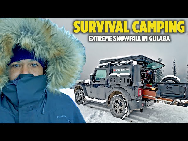 EXTREME SNOWFALL CAMPING & TREK | GROUP CAMPING IN GULABA | ROOFTOP TENT & ASMR CAMPING ❄️🔥