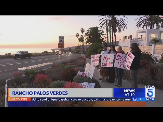 Rancho Palos Verdes landslide victims protest for federal aid