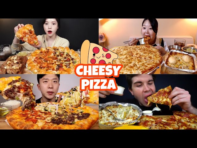 Mouthwatering Moments: ASMR CHEESY PIZZA Mukbang