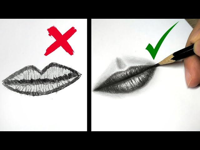 How to Draw REALISTIC LIPS | Easy and Step by Step