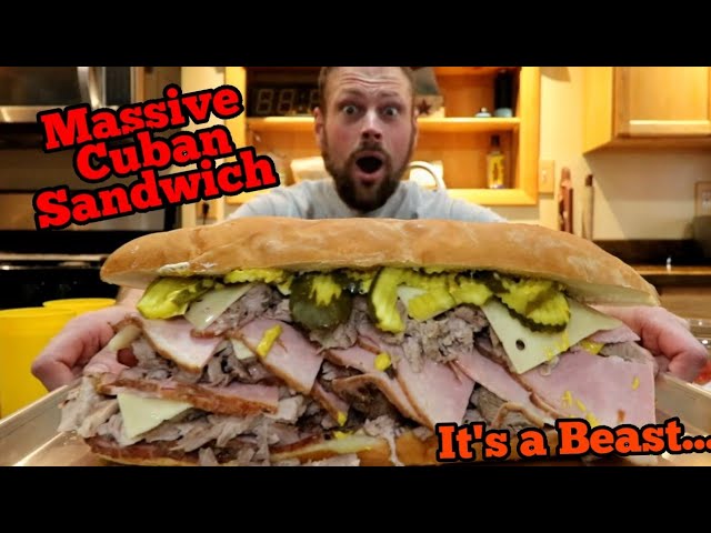 Massive Cuban Sandwich Challenge | ManVFood | Slow Roast | Tres Leches