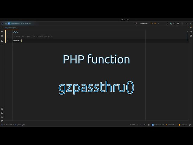 How can gzpassthru() optimize data delivery? Mastering gzpassthru() in #php for Streamed Data