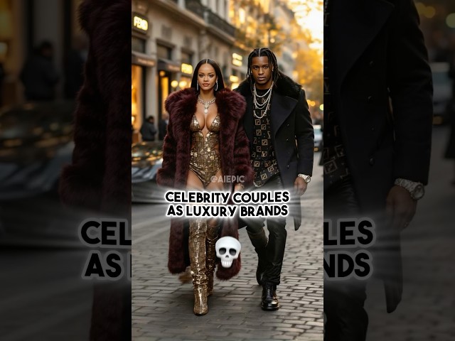 CELEBRITY COUPLES AS LUXURY FASHION BRANDS 💀 #midjourney #midjourneyart #celebrity #viralvideo