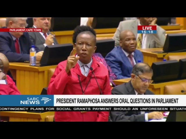 Ramaphosa fails to answer EFF CIC Julius Malema’s follow up question in Parliament