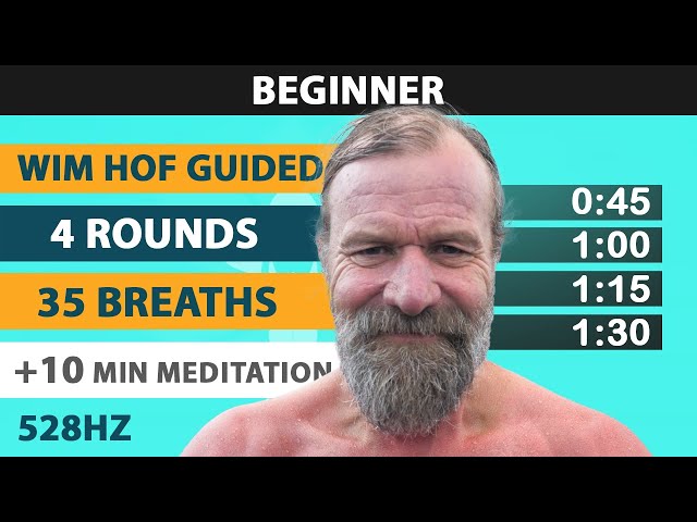 Beginner Wim Hof Guided Breathing | 4 Rounds - 35 Breaths | 10 min Meditation | 528hz