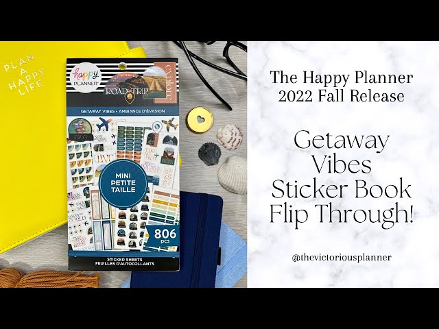 Getaway Vibes Sticker Book Flip Through! | The Happy Planner 2022 Fall Release