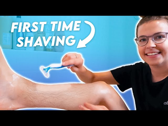 LESBIAN SHAVES LEGS FOR THE FIRST TIME (satisfying)