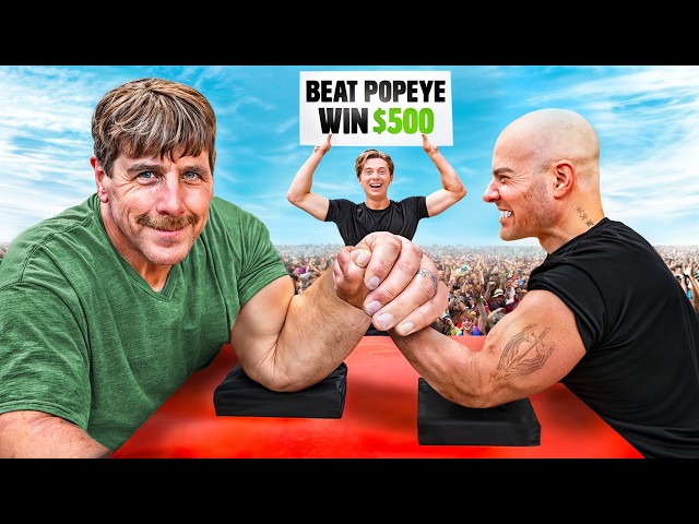 Beat Worlds Largest Arm at Arm Wrestling, Win $500