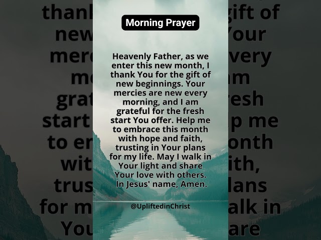 Morning Prayer | Thanking God for New Beginnings | November #prayer