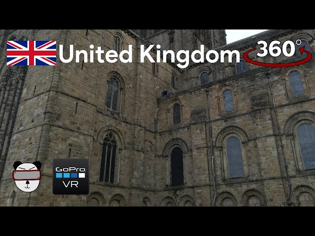 🌍 360° Durham Cathedral Façade | Durham, United Kingdom 🇬🇧【GoPro VR Travel | 360 Video】