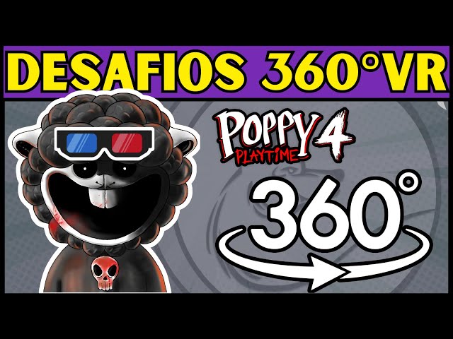 🌀 Desafio 360º Poppy Playtime 4  Encontre a Imagem Diferente do Baba Chops!  Alfa Quiz VR 🧸#360º