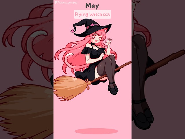 Your month = your spooky cat girl