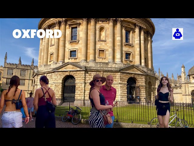 Oxford Summer Walk 🏴󠁧󠁢󠁥󠁮󠁧󠁿  Oxford City Centre Walking Tour | Tom Tower to Wadham College [4K HDR]