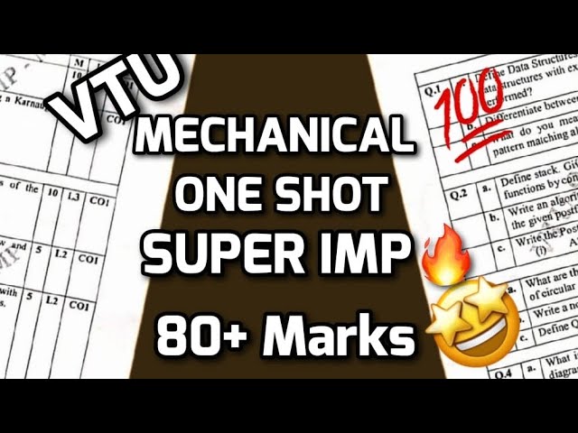 INTRODUCTION TO MECHANICAL ENGINEERING SUPER IMPORTANT 🔥🔥🔥 PASSING PACKAGE 💯🤩| BESCK104D/204D #vtu