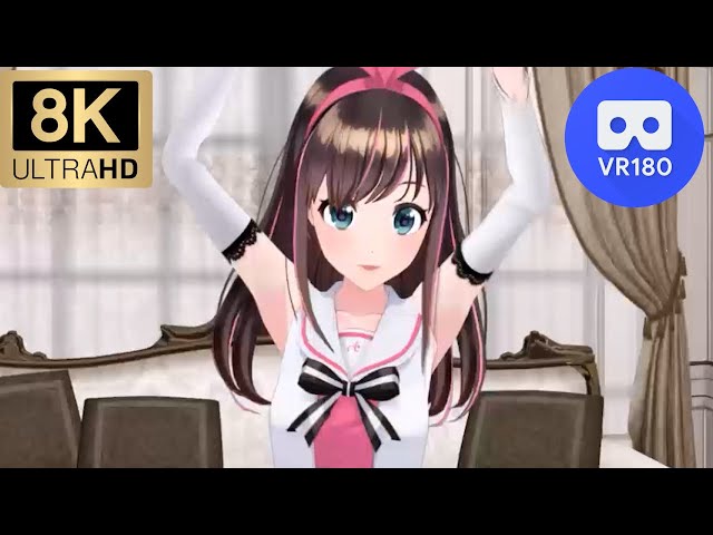 【8K 4K VR180 MMD 3D】キズナアイ／KING【VTtuber 本人歌唱】