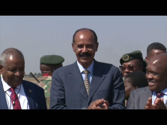 Arrival of the President of Eritrea, H E Isaias Afwerki at OR Tambo International Airport