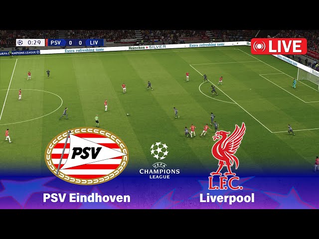 🔴LIVE : PSV vs LIVERPOOL - UEFA Champions League 2025 | Full Match | PES 21 Game Simulation