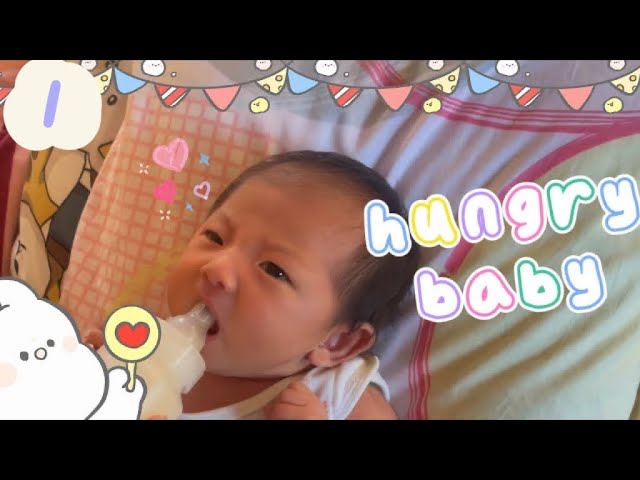 Baby Valerie | Hungry baby can’t wait to have her milk at feeding time 1 #hungrybaby #newbornbaby