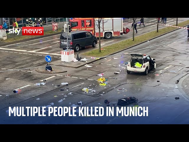 'At least 28' people injured in Munich after driver rams into crowd