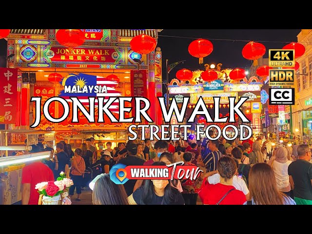 Melaka Street Food [Malaysia 🇲🇾] Jonker Street Night Market | 4K HDR Walking Tour