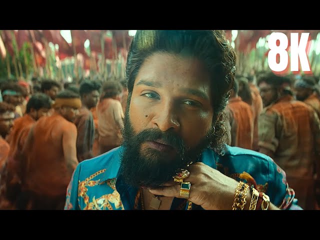 Puspha Pushpa Full Video Hindi Songs in 8K / 4K Ultra HD HDR 60 FPS | Allu Arjun