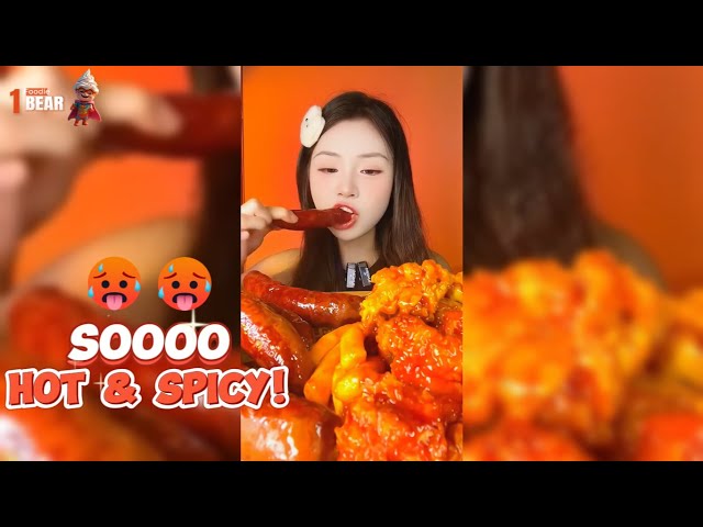 Hot and Spicy Food Eating Challenge Sweet Emoji Challenge!