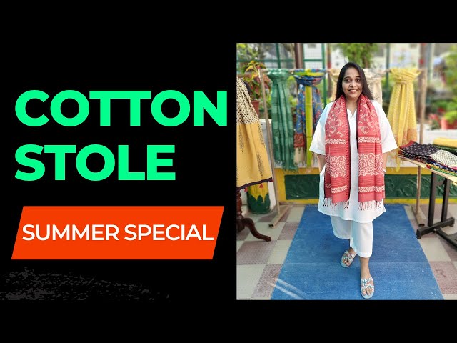 Summer Special Cotton Stole - Hand Block Print