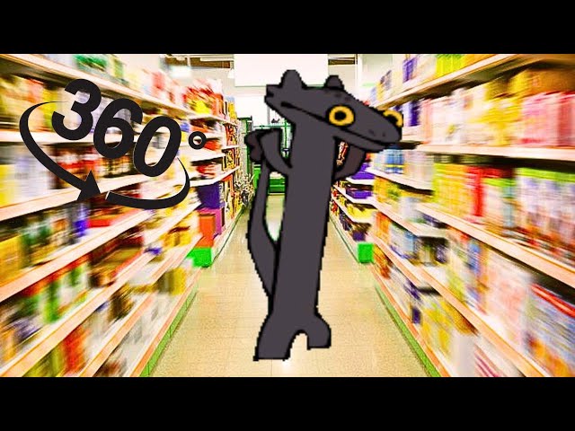 🙀A dancing toothless dragon in a 360°VR supermarket