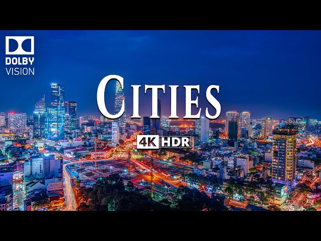 Travel Through the Screen 4K UHD | Most Beautiful Cities with Piano Relaxing Music - 4K Nature Film