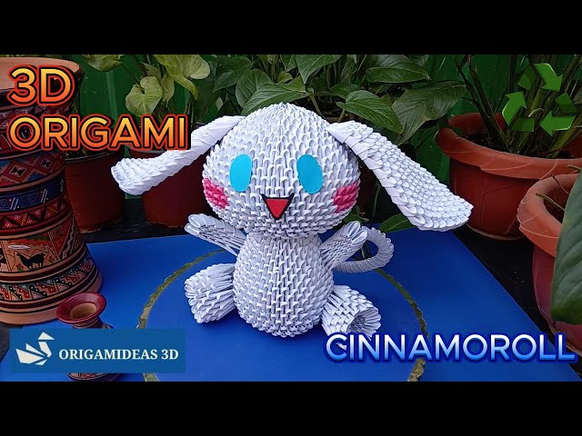 "Cinnamoroll" Sanrio animated character | 3D Origami with reusable paper | Origamideas 3D